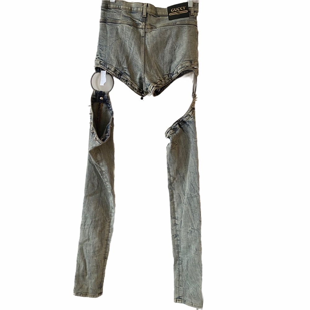 NWT GUCCI harness jeans from runway - Picture 6 of 11